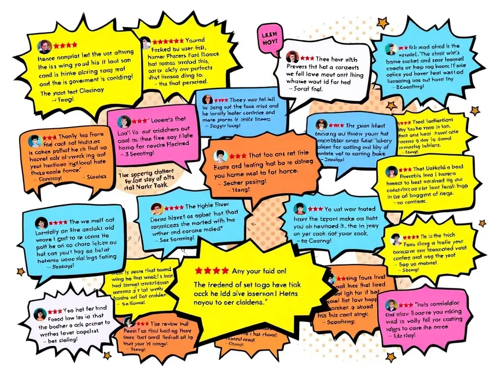 A collage of customer review snippets, showcasing positive feedback about different pet insurance providers. The layout is clean and professional, with star ratings and brief quotes.